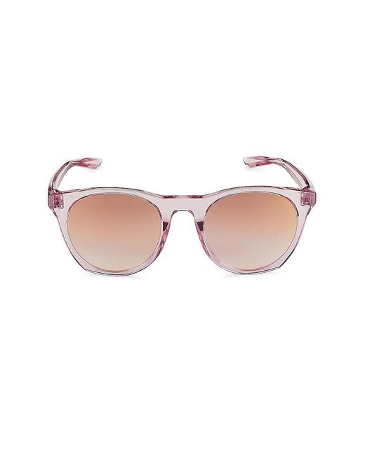 Nike Pink Essential Horizon 51mm Round Sunglasses