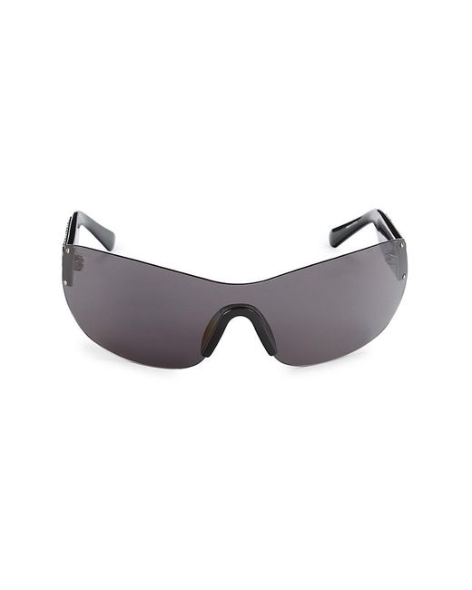 Swarovski Gray 76mm Faux Crystal Wrap Sunglasses
