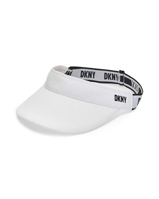 DKNY Black Logo Tennis Visor