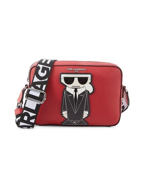 Karl Lagerfeld Red Logo Crossbody Bag