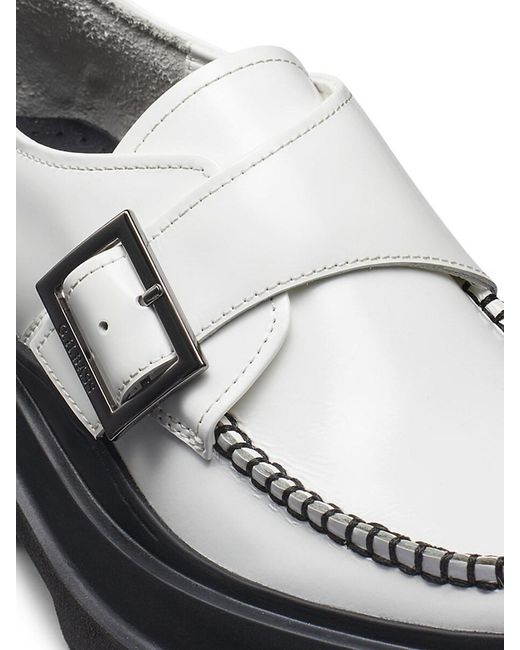 G.H.BASS Black 57Mm Leather Platform Loafers