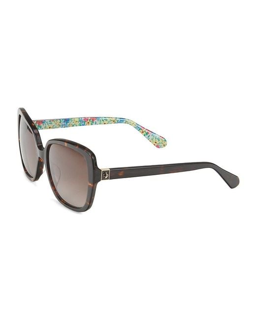 Kate Spade Brown Wilhemina 55Mm Geometric Sunglasses