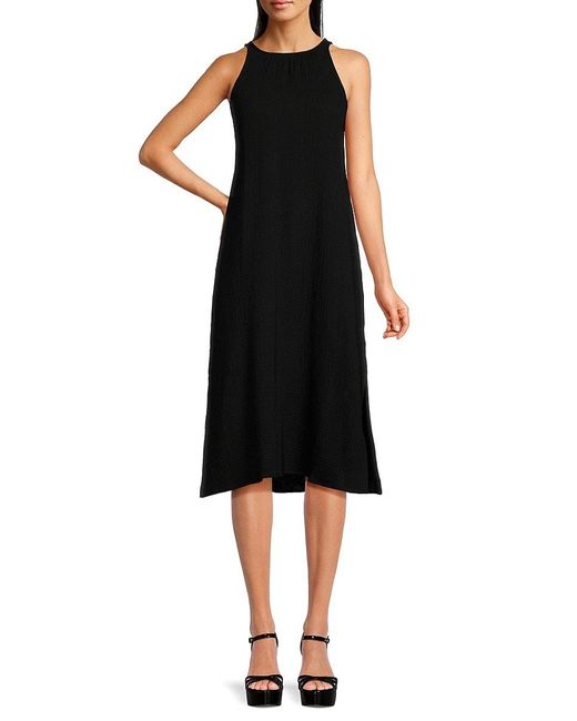 Saks Fifth Avenue Black Sleeveless Midi Dress
