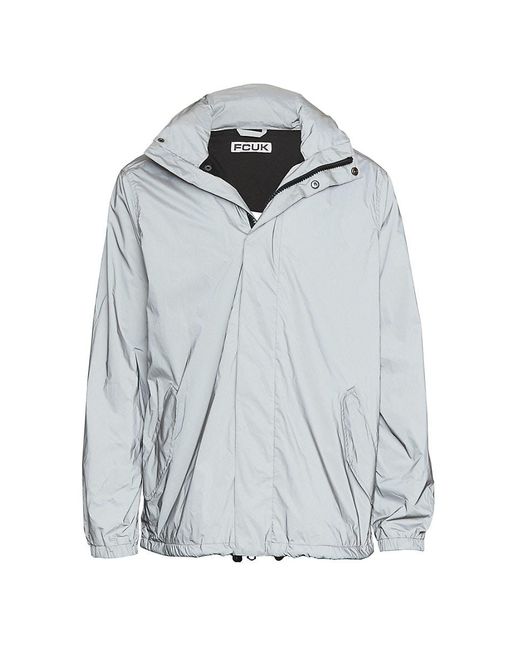 grey reflective windbreaker
