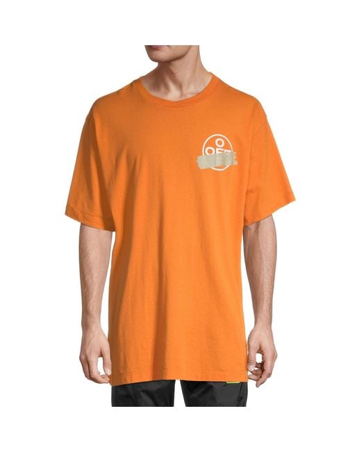 Off-White c/o Virgil Abloh Orange Tape Arrows Print T-shirt for men