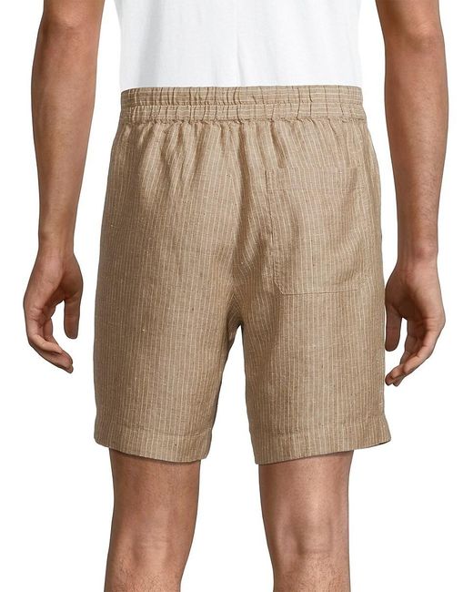 Vince Natural Striped Drawstring Shorts for men