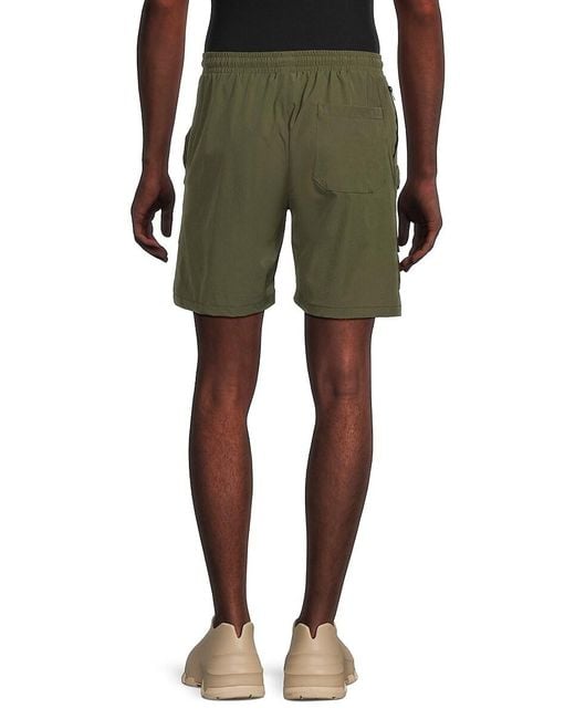 American Stitch Green Tactical Drawstring Cargo Shorts for men