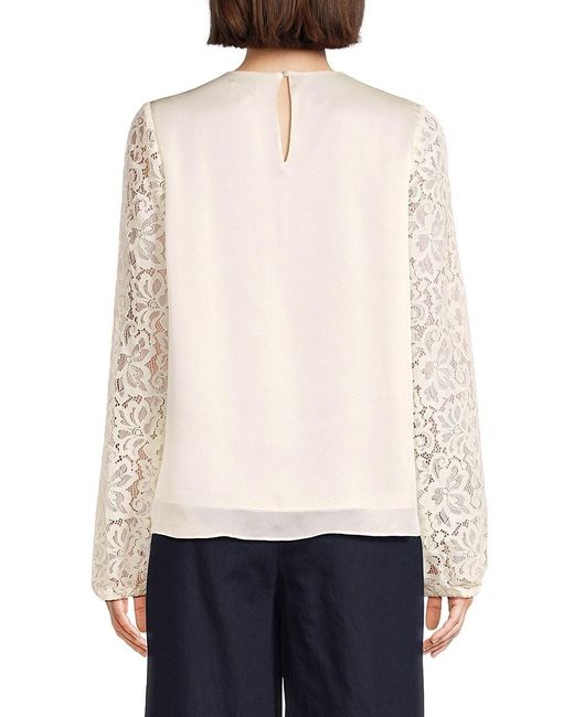 Cami NYC White Effy Lace Bell Sleeve Top