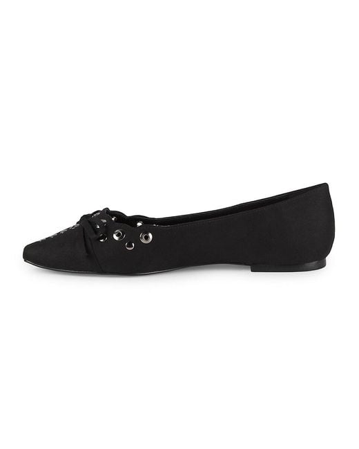 Saks Fifth Avenue Pink Shirley Eyelet Ballet Flats