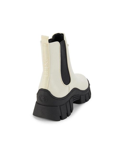 Guess Hestia Chelsea Boots in White Lyst