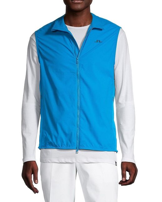 J.Lindeberg Synthetic J.lindeberg Dale Zipup Golf Vest in Blue for Men