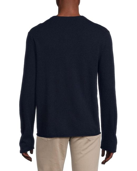 Men's cashmere top henley sweater