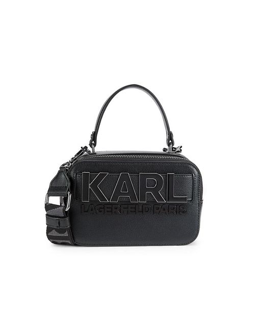 Karl Lagerfeld Black Simone Logo Camera Bag