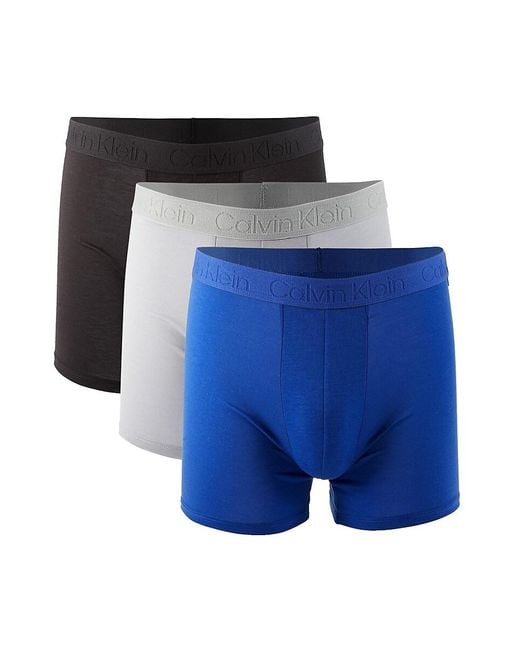 Calvin Klein Blue 3-pack Micro Boxer Briefs for men