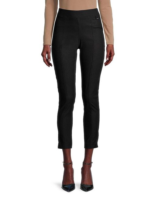 Calvin Klein Front Seam Skinny Pants in Black | Lyst