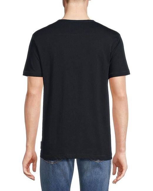 French Connection Black Crewneck Graphic Tee for men
