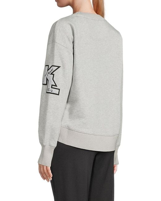 Karl Lagerfeld Gray Karl Patch Sweatshirt