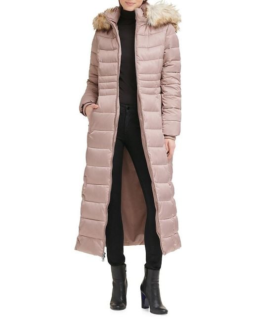 Kenneth cole faux fur trim puffer jacket discount