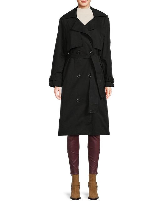 Third Form Black Cotton Trench Coat
