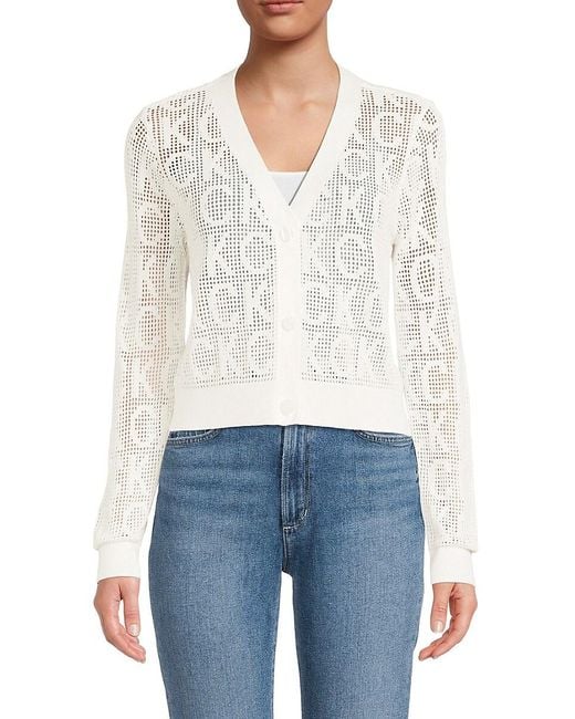 Calvin klein cheap white cardigan