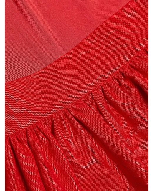 Alice + Olivia Red Chara Bubble-Hem Minidress