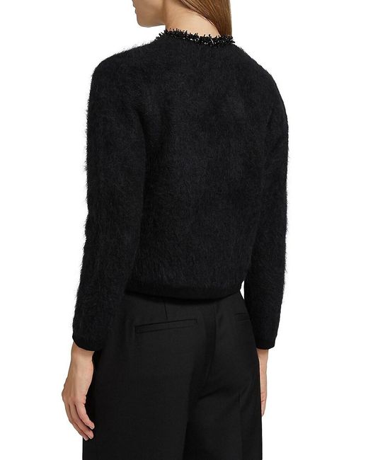 Kobi Halperin Black Madeline Embellished Alpaca-blend Cardigan