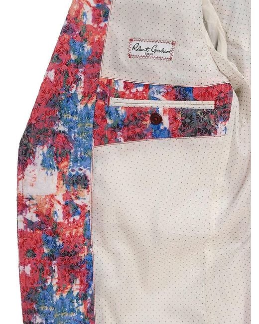 Robert Graham Red Eagan Floral Cotton-Blend Two-Button Sport Coat for men