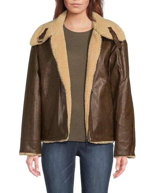 Levi's Natural Faux Shearling Reversible Jacket