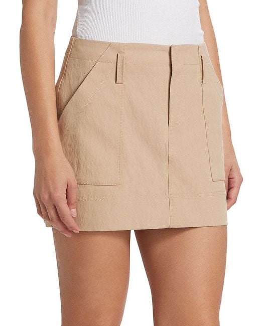 Ba&sh Natural Floride Straight Mini Skirt