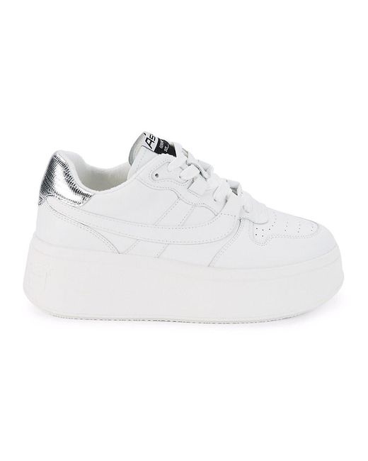 Ash White Leather Platform Sneakers for men