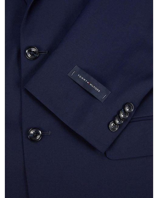 Tommy Hilfiger Blue Regular Fit Wool Blend Suit for men