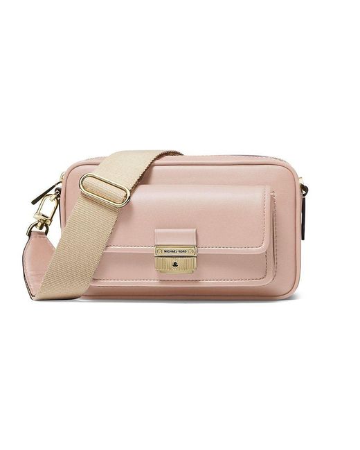 MICHAEL Michael Kors Pink Medium Bradshaw Pocket Camera Leather Crossbody Bag