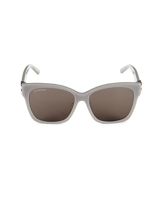Balenciaga Gray 57Mm Rectangle Sunglasses