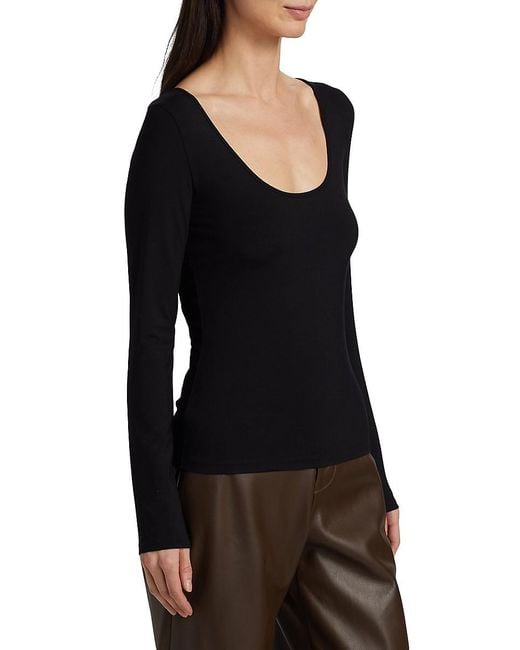 Vince Black Scoopneck T-Shirt
