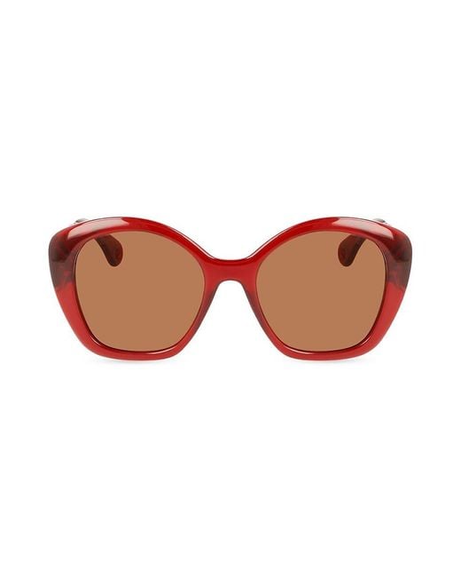 Lanvin Brown 54mm Butterfly Sunglasses