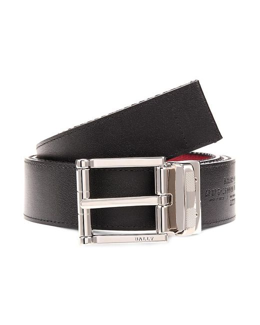 Bally Red Leather Reversible Belt for men