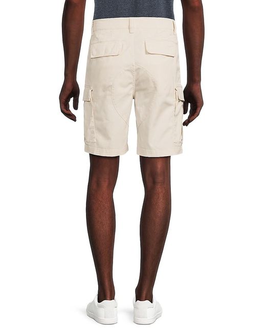 Brunello Cucinelli Natural Flat Front Bermuda Shorts for men