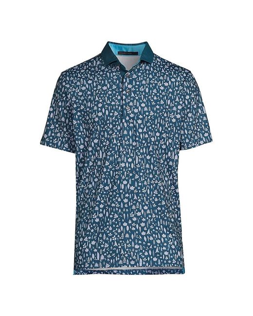 Greyson Red Magical Fern Botanical Polo for men
