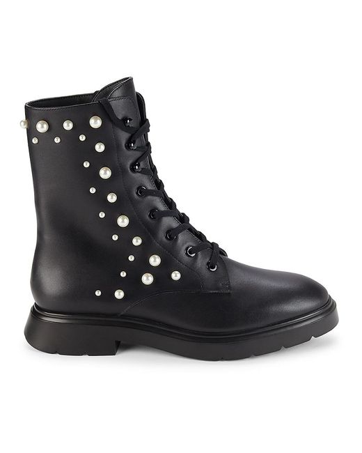 Pearl studded biker boots cheap