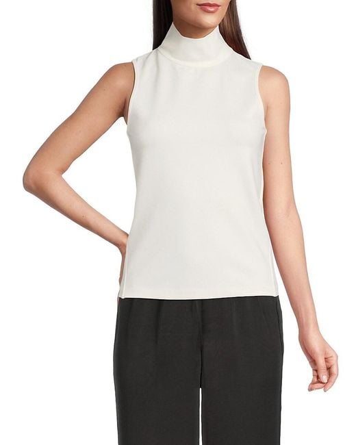 Rag & Bone White Irina Ponte Turtleneck Tank