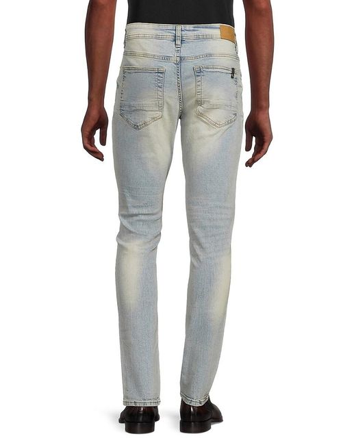 Buffalo David Bitton Max-x Skinny Stretch High Rise Distressed Jeans in  Blue for Men | Lyst UK