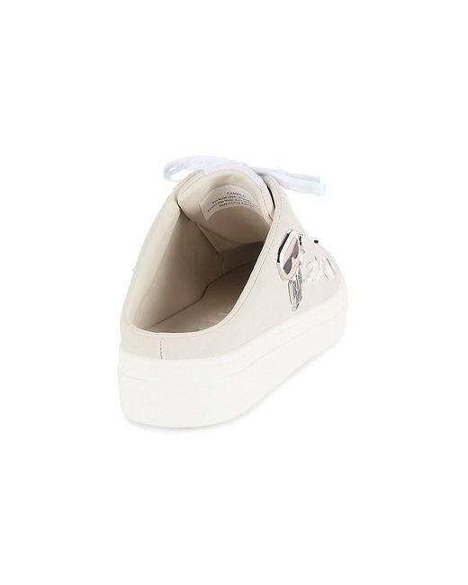 Karl Lagerfeld White Cambira Low Top Slip On Sneakers