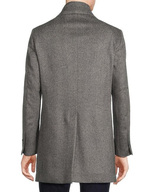 Mens car top coat with bib