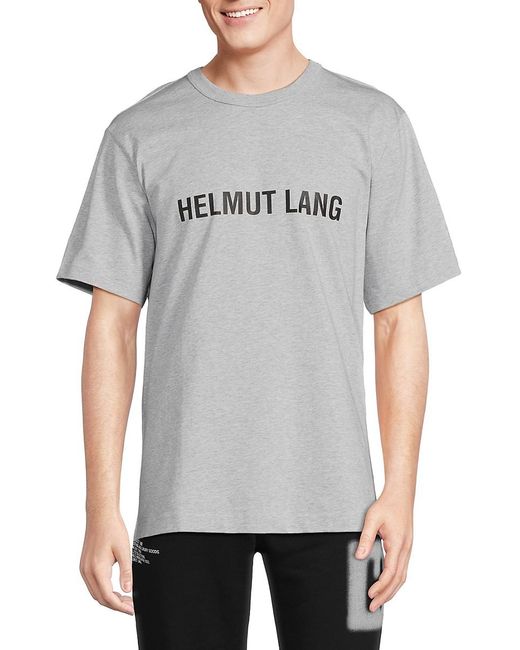 Helmut Lang Gray Logo Crewneck T Shirt for men
