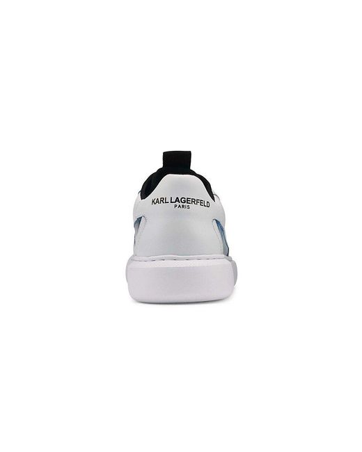 Karl Lagerfeld Two Tone Leather Sneakers in Blue for Men | Lyst