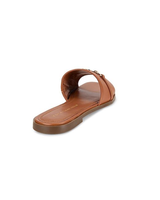 Tommy Hilfiger Brown Pipper Logo Bit Flat Sandals