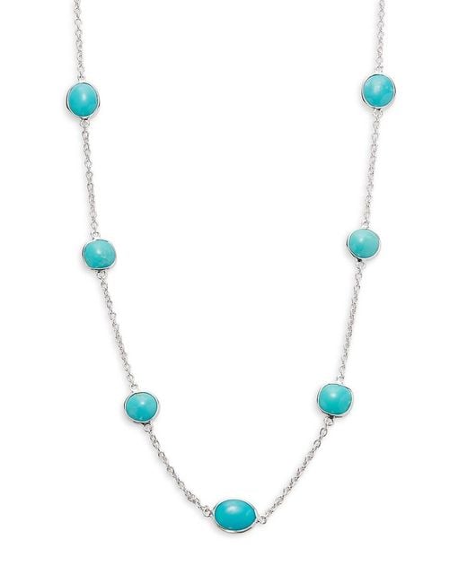 Effy Blue Sterling Silver & Turquoise Station Necklace
