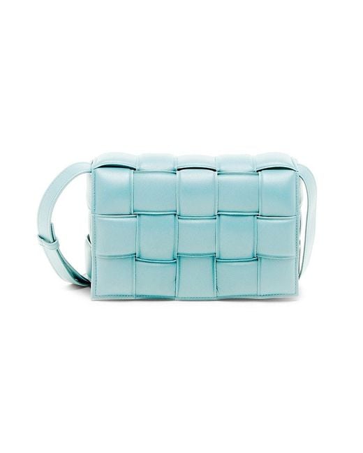 Bottega Veneta Blue The Cassette Padded Leather Crossbody Bag