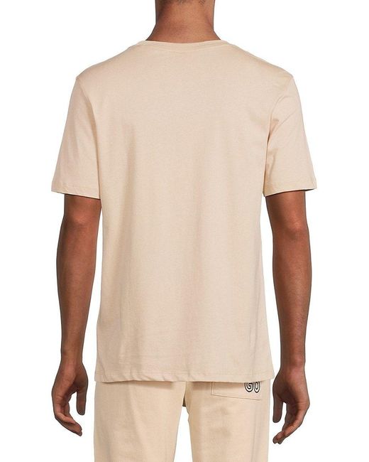 HUGO Decali Logo Graphic Tee in Natural for Men | Lyst