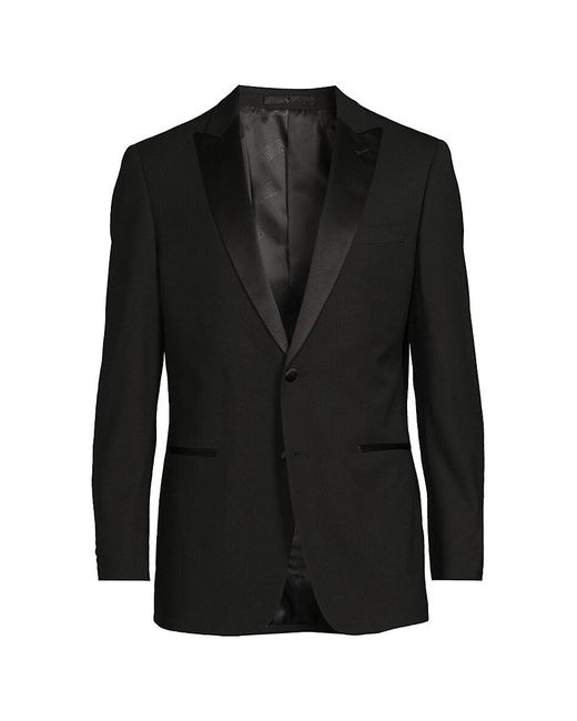 Class Roberto Cavalli Black Textured Solid Dinner Jacket for men